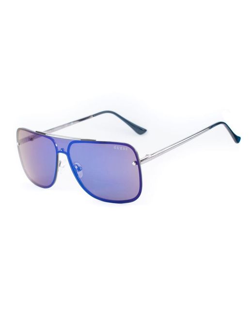 Guess Blue Gray Metal Sunglasses for men