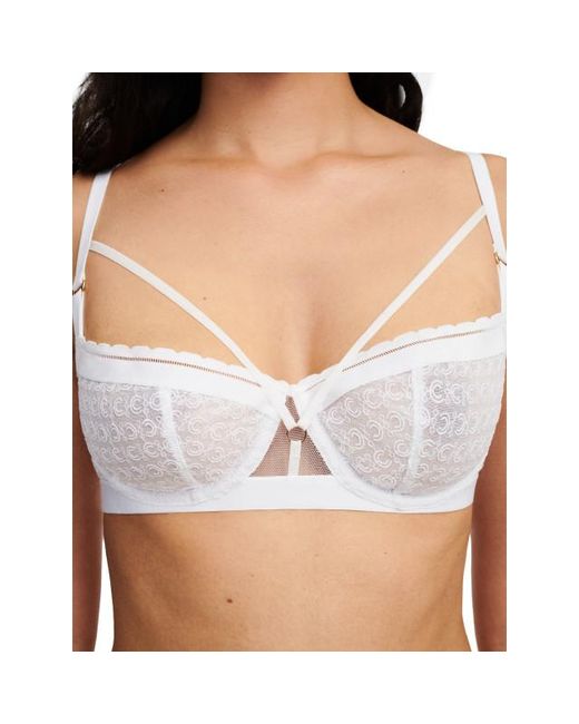 Chantelle Monogram Half-Cup Balcony Bra in het White