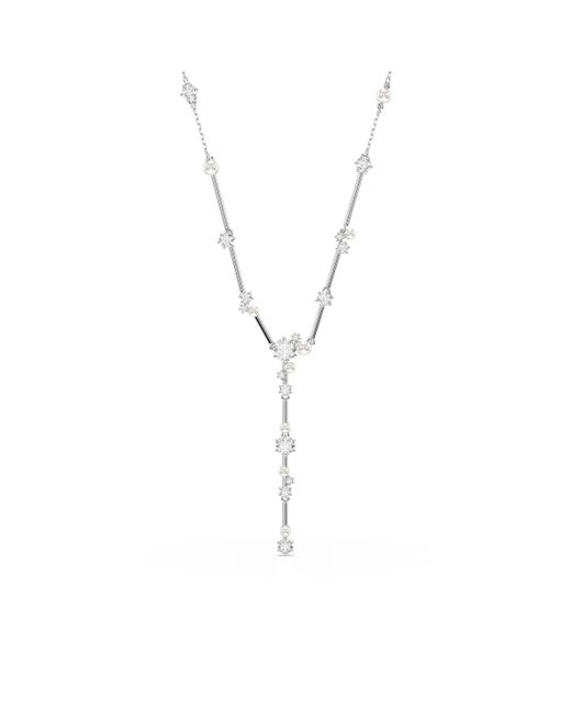 Swarovski Metallic 'Constella Bars' Base Metal Necklace