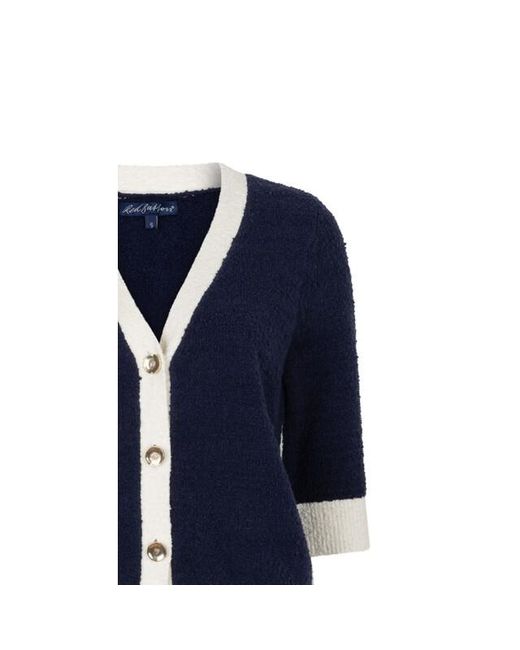 Red Button Popcorn Vest D.Blau in het Blue