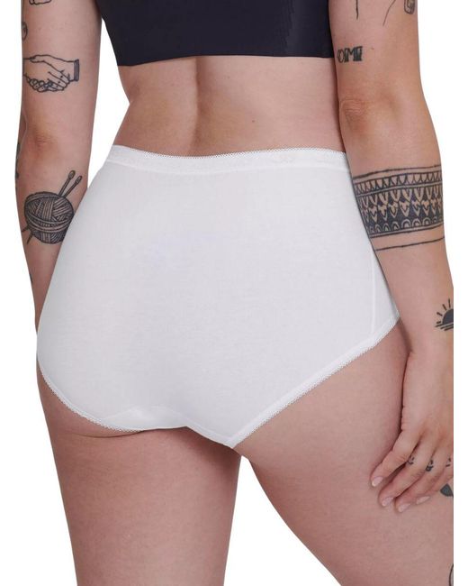 Sloggi Basic+ Midi 4-Pack Multi-Colour V015 in het Blue