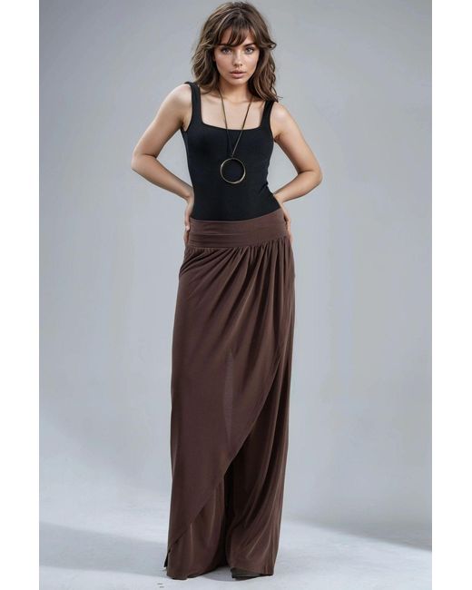 Busem Brede Pantalon Salwar in het Brown