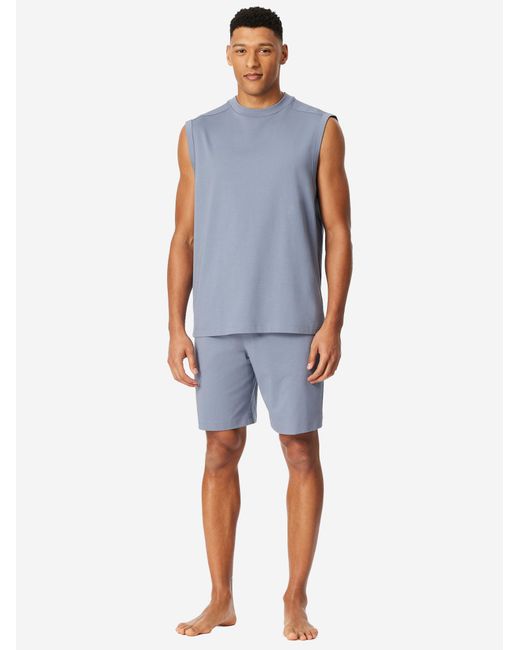Schiesser Mannen Pyjama Modern in het Blue voor heren