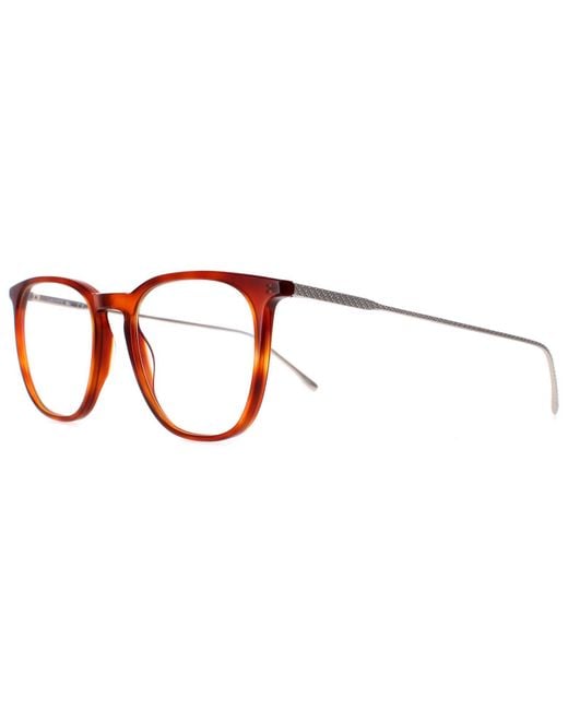 Lacoste Square Light Tortoise Brille in Brown für Herren