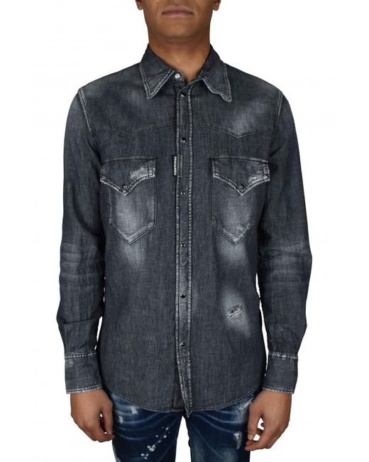 DSquared² Overhemd in het Blue voor heren