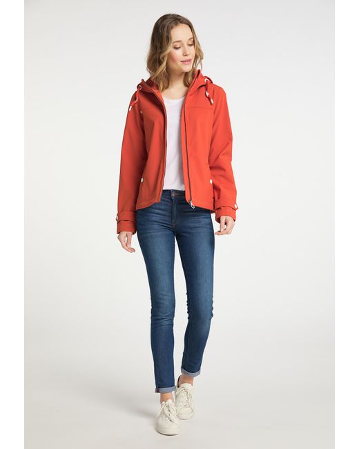 Dreimaster Softshell Jas 3Master Oranjerood in het Orange