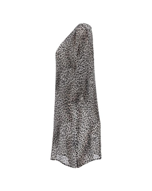 Ba&sh Mini-Jurk Met Luipaardprint in het Gray