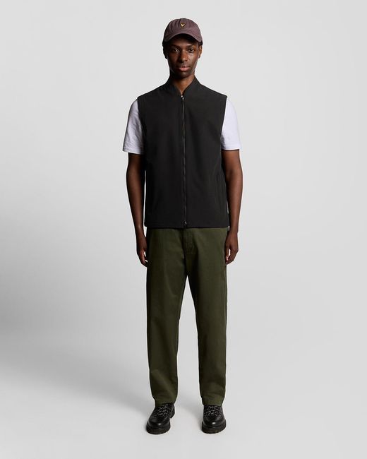 Lyle & Scott Technical Stretch Softshell Gilet in het Black voor heren