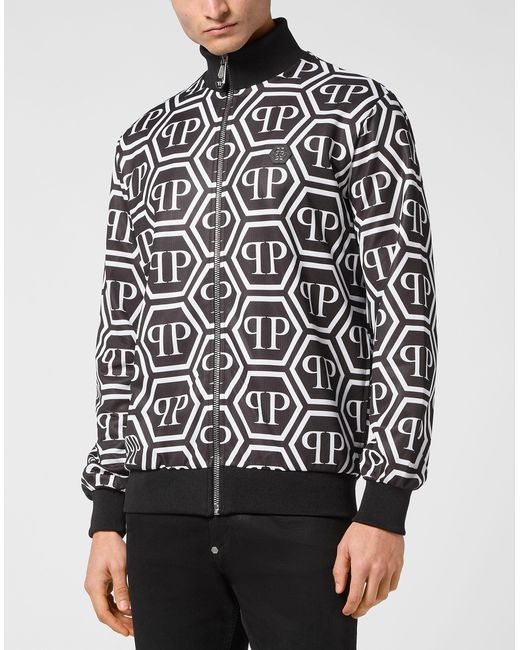 Philipp Plein Sweatjack Monogram in het Black voor heren
