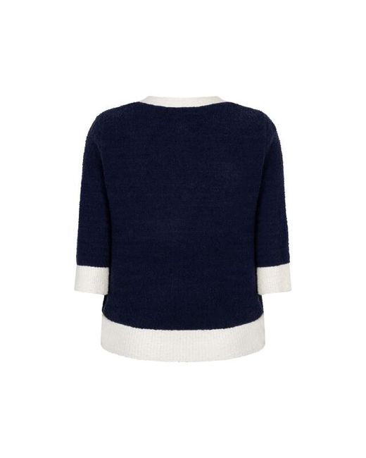 Red Button Popcorn Vest D.Blau in het Blue