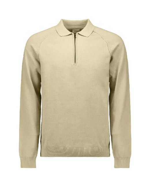 No Excess Pullover Polo Half Zip Solid Light Moss in het Green voor heren