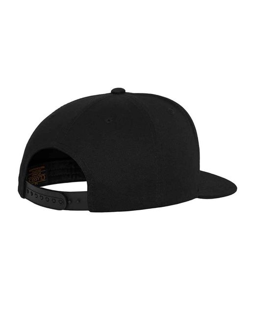 Flexfit Black "Classic" Snapback Mütze 5 Segmente