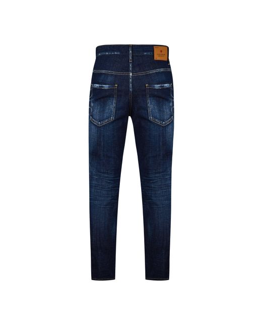DSquared² Blue Clean Wash Skater Jeans for men
