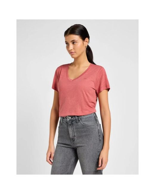 Lee Jeans T-Sihrt in het Red