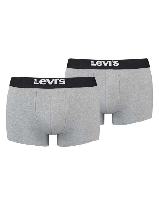 Levi's Levi's Solid Basic Trunk Bio-Boxershorts in Gray für Herren