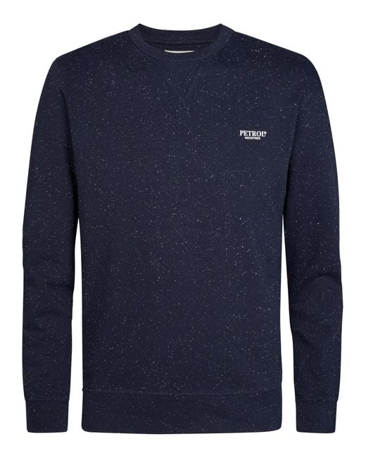 Petrol Industries Gemêleerde Sweater Met Ronde Hals Rosewood in het Blue voor heren
