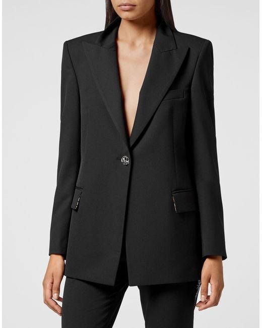 Philipp Plein Blazer Skull in het Black