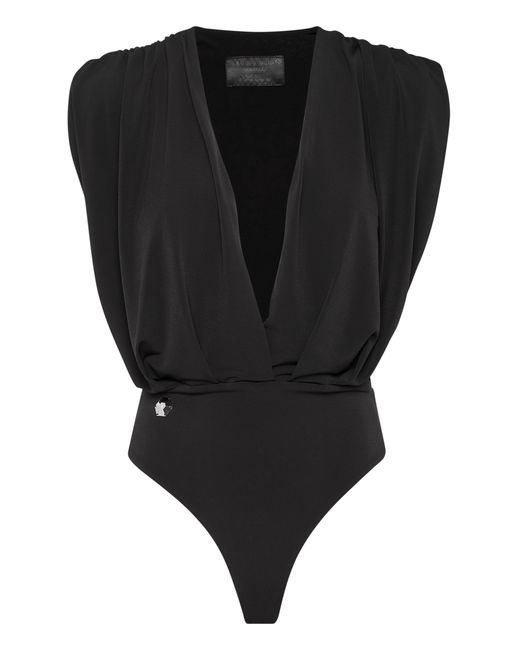 Philipp Plein Sleeveless Bodysuit in het Black