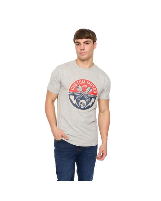 Crosshatch Gray Moules T-Shirt Marl) Cotton for men