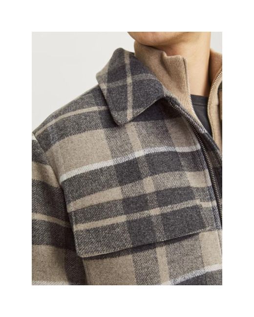 Jack & Jones Jprblurussel Wool Blend Jacket Sn Dessin in het Gray voor heren