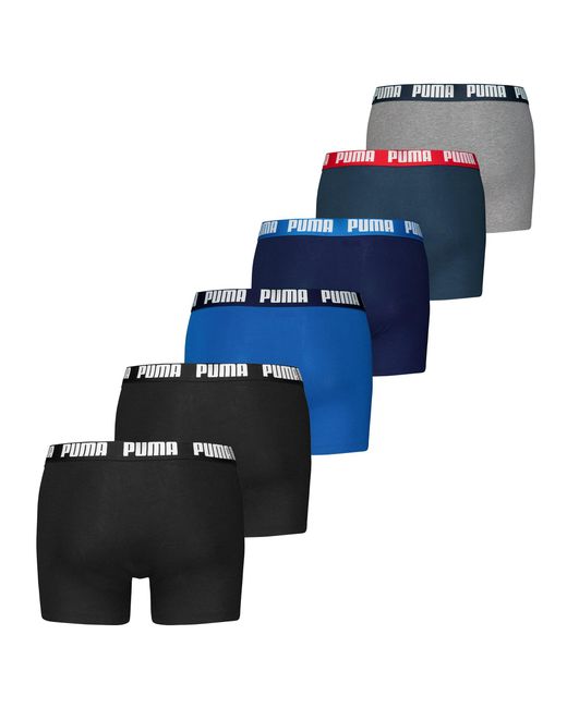PUMA Basic Boxer 6P Ecom Boxershorts in het Blue voor heren