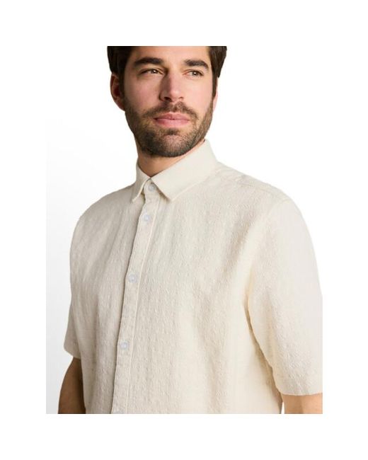 Tom Tailor Comferd Structure Shirt in het Natural voor heren