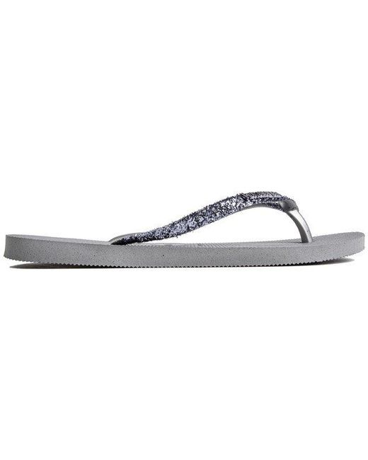 Havaianas Blue Slim Glitter Sandals