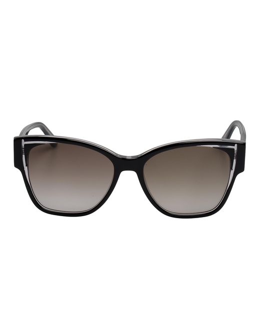 Karl Lagerfeld Brown Rectangular Angled Acetate Sunglasses Kl6069S