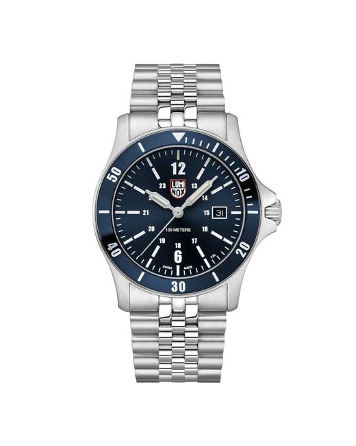 Luminox Metallic Gray Stainless Steel Sport Watch for men