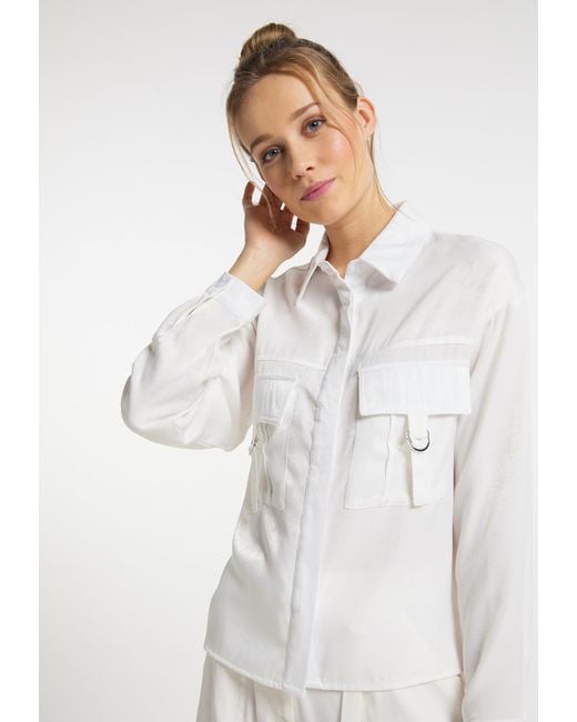 Dreimaster Blouse Dames Wit in het White