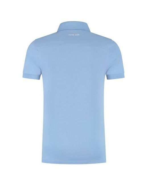 MORSE CODE Polo in het Blue voor heren
