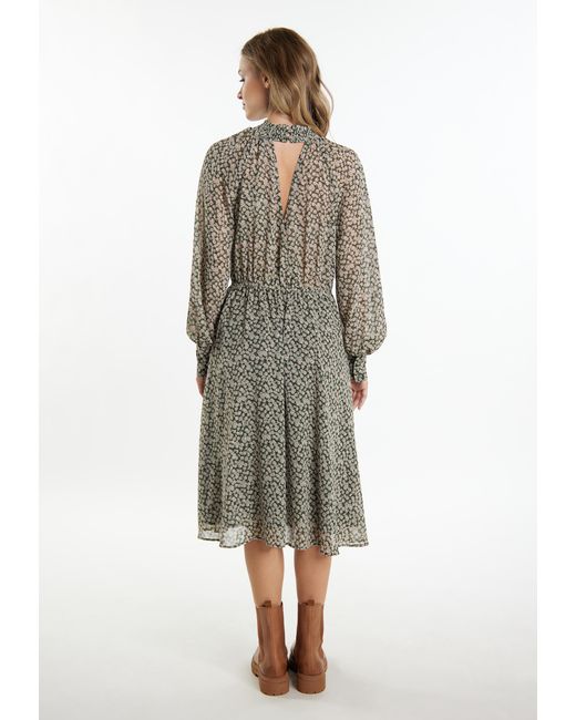 Dreimaster Jurk Dames Groen/beige in het Gray