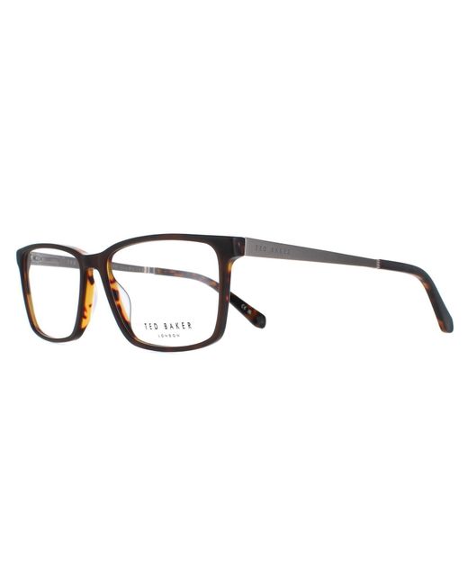 Ted Baker Rectangle Racing Brille in Brown für Herren
