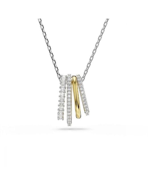 Swarovski Metallic 'Hyperbola' Base Metal Necklace