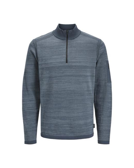 Jack & Jones Jcomace Knit Half Zip Smu Raf in het Blue voor heren