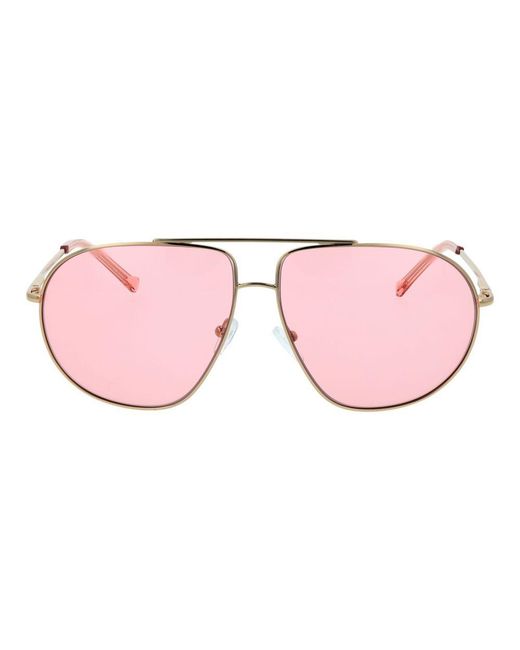 Replay Pink Gold Metal Sunglasses