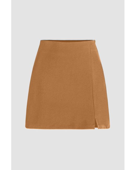 Hiccup Natural High-Waist Side-Slit Skirt
