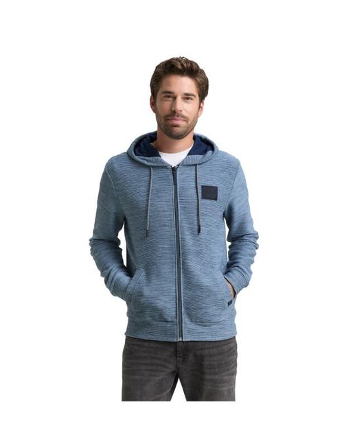 Tom Tailor Structured Hoodie in het Blue voor heren