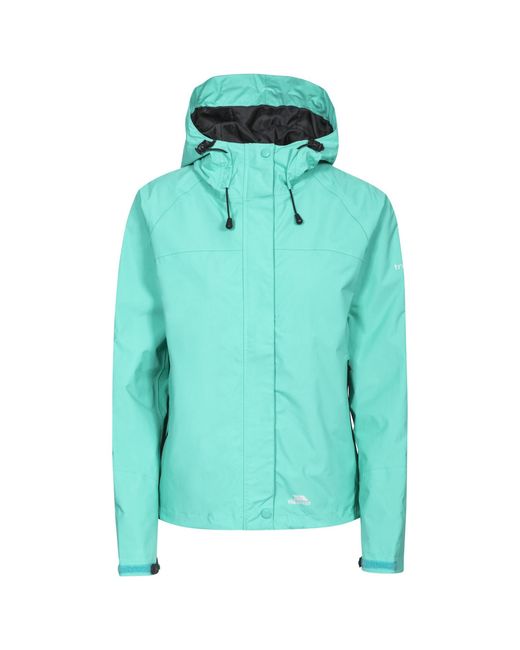 Trespass Blue Ladies Miyake Hooded Waterproof Jacket