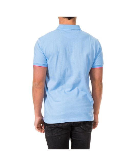 Hackett Herenpolo Met Korte Mouwen En Reverskraag Hm561231 in het Blue voor heren