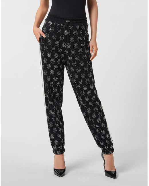 Philipp Plein Joggingbroek Monogram in het Black