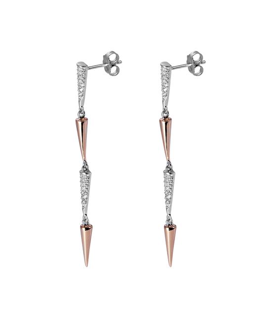 Orphelia White 'Aada' 925 Sterling Drop Earrings