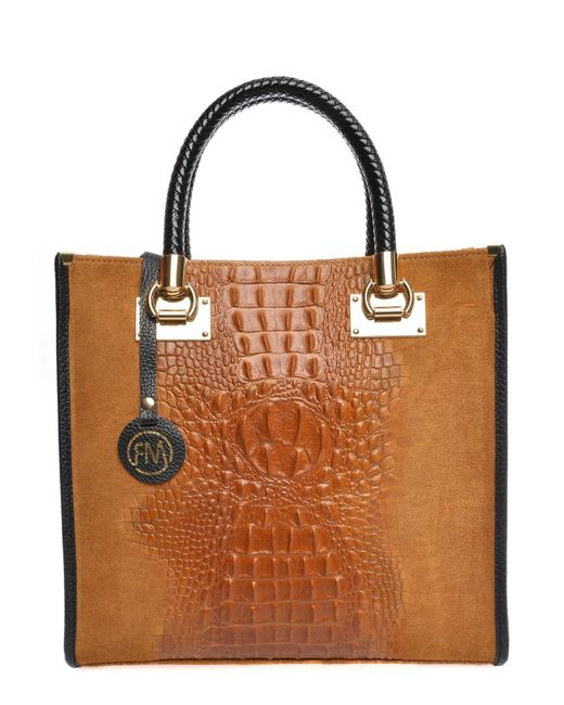 Roberta M Brown Rindsledertasche