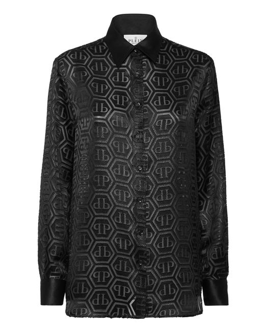 Philipp Plein Shirt Monogram in het Black