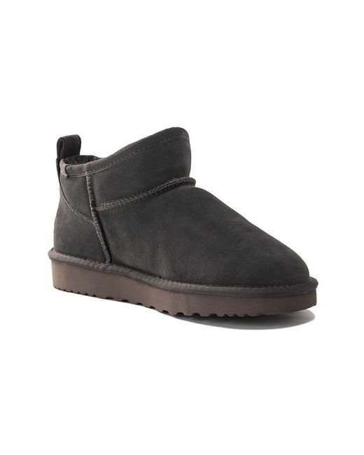 Aus Wooli Black Australia Sheepskin Classic Ultra Mini Boots Airlie