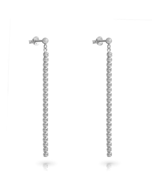 Orphelia White 'Glitter' 925 Sterling Drop Earrings