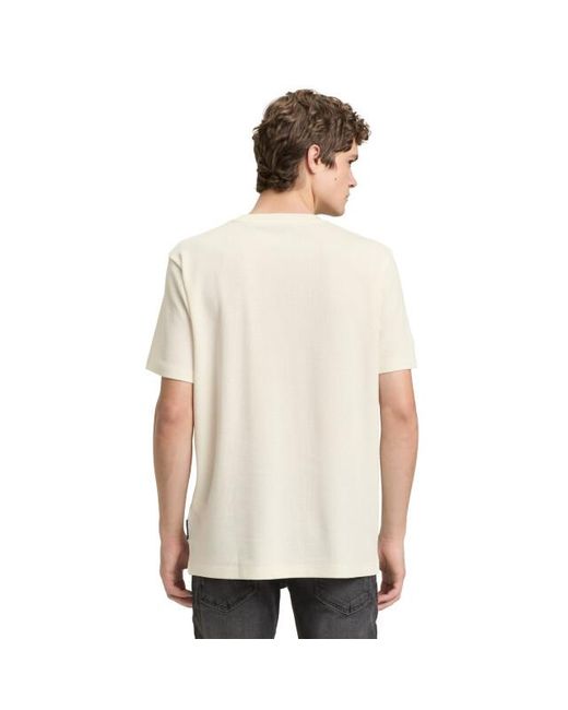 Tom Tailor Structured T-Shirt in het White voor heren