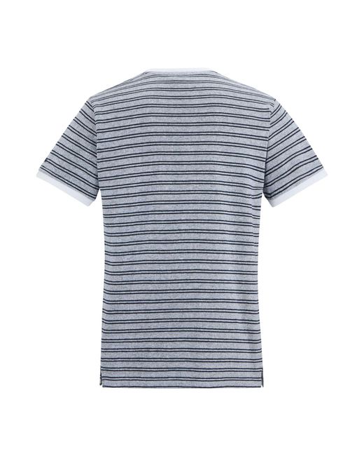 Regatta Blue Benlin Striped T-Shirt Cotton for men