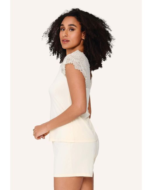 Lingadore Shortama Set in het Natural