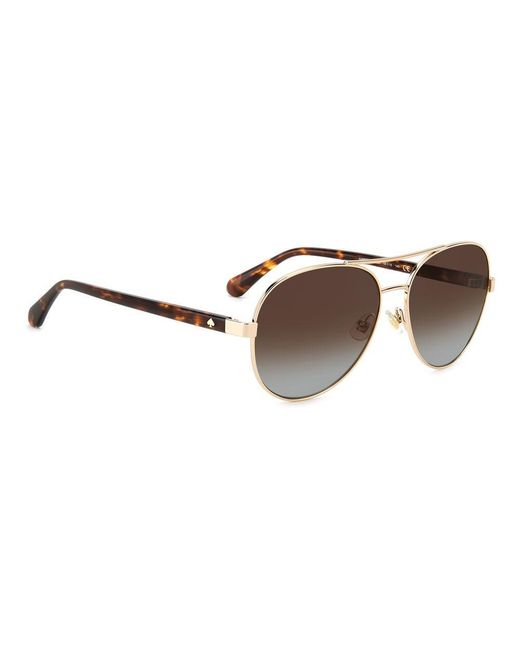 Kate Spade Aviator Zonnebril Met Verlooplenzen in het Brown